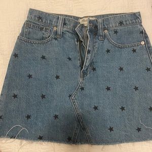 Madewell mini jean skirt